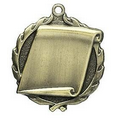 Medal, "Scroll" - 1 3/4" Wreath Edge